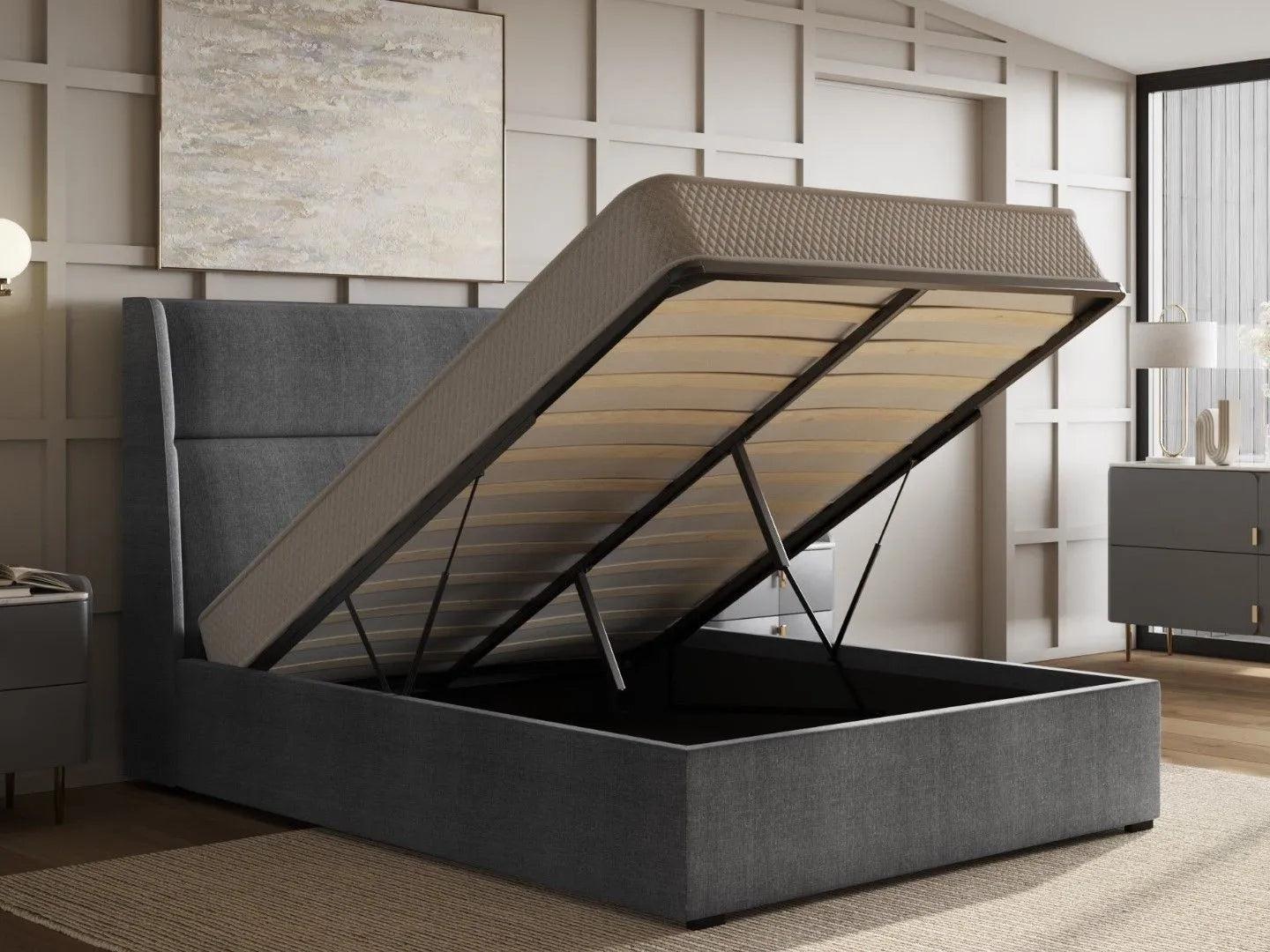Rumba Grey Ottoman Bed